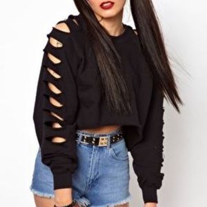 ASOS Topshop Ragged Priest | Shredded Sweater Top
